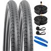 YunSCM 2PCS Pieghevole 28 Pollici 28X1.50 Pneumatici 700X38C ETRTO 40-622 e 700C Camera d' Aria AV48mm