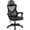 AMS GAMING Sedia Gaming Ergonomica da Ufficio, Bianca e Nera, Rete Traspirante, Schienale Reclinabile 135°