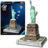 Ravensburger - Puzzle 3d Iconics Statua Della Libertà LED | Puzzle 3d Per Adulti E Bambini A Partire Dagli 8 Anni | Modellismo Da Costruire Adulti Di 108 Pezzi | Regalo Bambino 8 Anni E Più