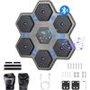 Todeco Music Boxing Machine Adulti Bambini, 9 modalità di velocità Macchina da Box Musical Pugile con Guanti da Boxe, LED Musica Bluetooth Boxe Allenamento per Bambini Casa