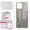 apgo BACK SKIN Film Pellicola protettiva Protezione Posteriore per Motorola Edge 40 Pro, skin sticker film foil vinyl Calcestruzzo Righe d'oro
