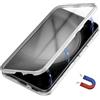 Yoursea per Samsung Galaxy S10 Cover, 360 Gradi Protezione Case,Custodia Adsorbimento Magnetico Protettiva, Fronte e Retro in Vetro Temperato Trasparente Cover,Sliver