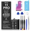 Dinow Batteria per iPhone 11 Pro, 4500mAh Batterie Sostitutive agli Li-ion di litio ad alta Capacità, per iPhone 11 Pro Batteri (Modelli Compatibili A2215, A2160, A2217) con Kit di Strumenti di Riparazione
