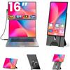 Bunosdias Kwumsy Monitor Portatile Per Laptop 16 Pollici, FHD 1920x1200P Doppio Monitor Portatile Per All Laptop, Con 16:10 Ultra Sottile Schermo, Supporto Girevole A 360° E Staccabile Schermo (Montabile VESA)
