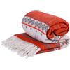 LYHome Coperta in Lana Merinos - Copriletto Plaid per Letto Divano, Singolo Una Piazza e Mezza Matrimoniale, Coperte Per Invernale Estiva Morbida Calda e Grande (140x200 cm, Rosso - Bianco Renna)