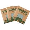 ECOLIMPIA by jobgar Ecolimpia - Confezione da 3 Stracci in Microfibra per Vetri | Pulizia solo con Acqua | Made in Spagna | Certificati OEKOTEX e FSC | Riutilizzabili ed Ecologici | Senza Tracce e Pelucchi