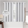 MIULEE opache Tende termoisolanti con occhielli Tende 100% opache in stile lino Protezione dal freddo Tenda oscurante Set di 2,140 x 175 cm Grigio Bianco