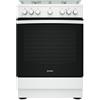 Indesit 869991683970 cucina a gas 4 bruc.forno elet.75lt 60x60 bianco is67g4phw/e/1