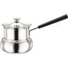 Colcolo Caffettiera Turca in Acciaio Inossidabile per Piani Cottura a induzione Caffettiera Universale scalda Burro per Cucina, Campeggio, Forma a Tamburo da 720ml