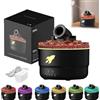 NAUXIU Diffusore 2024 Cannone Vulcano Fuoco Fiamma Camino 200 ml Umidificatore Ultrasuoni Freddo Nebbia con 2 Modalità Aromaterapia Diffusore di oli Essenziali con 7 Colori per Camera da Letto Casa,