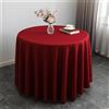Highdi Tovaglia Rotonda Antimacchia, Hotel Banchetto Tovaglia Lavabile Tovaglie da Tavola Poliestere Tavolo Gonna per Giardino Matrimonio Festa Decorazione (200cm,Rosso Vino)