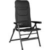 Brunner Sedia da campeggio reclinabile brunner rebel pro large in alluminio e 3durafeel antracite 54x45x125 cm