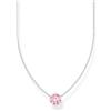 THOMAS SABO Collana con ciondolo in argento Sterling 925 con zirconi rosa KE2210-051-9, misura unica, Argento sterling, Zirconia cubica