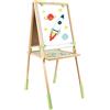Hape - Lavagna multiattività in bambù per gessi, tempere e pennarelli | Altezza Regolabile e Doppia Superficie di Gioco per Bambini dai 3 Anni