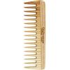 TEK - Pettine Piccolo a Denti Radi in Legno di Frassino, Handmade in Italy, per Capelli Mossi o Ricci, Districante