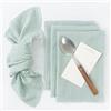 MLMW Set di 10 tovaglioli di stoffa color salvia, in cotone e lino, lavabili, 41 x 41 cm, stile bohémien, per feste di nozze, addio al nubilato, compleanni, decorazioni per la tavola