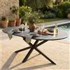 MIlani Home ARTORIUS - tavolo rotondo da giardino in alluminio allungabile 150/200 x 150