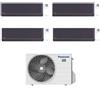 Panasonic Climatizzatore Quadri Split Etherea Dark 9+9+9+18 con CU-5Z90TBE Inverter R-32 Wi-Fi Classe A++ ,
