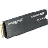 Integral 4TB - 4000GB SSD M.2 2280 NVME 1.4 PCIe Gen4 x4 R-7400MBs W-6700MBs IOPS R-950K W-950K TLC TBW 2000 WITH HEATSINK ADVANTAGE PRO-1 INTEGRAL [LNM790X004T-RN9NU-IN]
