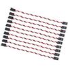 OliRC 10pcs servo Estensione 26awg 30cores Cavo 15cm Maschio a Maschio contorto Filo per JR Futaba(C60-10)