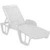 IPAE PROGARDEN Lettino Prendisole da Giardino Mare Spiaggia Pool in Plastica colore Bianco - Pool