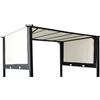 Amicasa Copertura Pergola 3x4 m Plain Poliestere 180 gr con rivestimento PA Ecrù - Copertura Plain