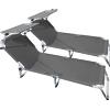 Buybuy Coppia di Lettini Prendisole Mare Professionale Spiaggia Giardino Pieghevole con Tettuccio Parasole in Alluminio e Textilene colore Grigio - PCA001G Procida