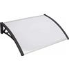 VivaGarden Pensilina da Esterno Policarbonato e ABS Tettoia per Esterno Salta Alverolare Opaco 100x150 cm - PN802219