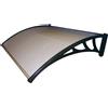 Kasart Pensilina da Esterno Policarbonato Tettoia per Esterno 100x150 cm colore Marrone - 104806