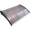 NBrand Pensilina da Esterno Policarbonato Tettoia per Esterno con Supporto in Resina 80x120 cm