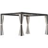 VivaGarden Pergola con Tende Laterali e Tetto Apribile Pergola da Giardino con Struttura in Alluminio e Acciaio 3x3m Beige - 868VGBG