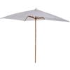 VivaGarden Ombrellone da Giardino 2x3 mt in Legno Laccato con Copertura Rimovibile colore Bianco - A1507WTAO66