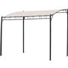 VivaGarden Pergola da Giardino Rotondo 3x4 Autoportante in Poliestere e Acciaio colore Ecrù - GA802076