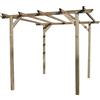 Giardini del Re Pergola Legno Impregnato da Esterno Giardino cm 300X300X220 - COUNTRY CLUB SYSTEM PROFESSIONAL
