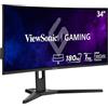 ViewSonic VX3418-2KPC - LED monitor - curved - 34 - 3440 x 1440 WQHD @ 144 Hz - MVA - 300 cd/m² - 4000:1-1 ms - 2xHDMI, 2xDisplayPort - speakers