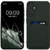 kwmobile Custodia Compatibile con Samsung Galaxy A55 5G Cover - Back Case Cellulare con Slot Porta Carte - Morbida in Silicone TPU verde scuro