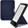 kwmobile Custodia Pieghevole Origami Compatibile con Tolino Vision 1/2 / 3/4 HD Cover - Cover Magnetica Pelle PU eReader con Stand - blu scuro