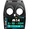 BXLIYER SXAUTO ¦ 8G+256G, 8-Core ¦ Android 14 IPS Autoradio Per Nissan Qashqai J10 (2006-2015) - Senza fili Carplay & Android Auto - LED Camera + MIC - DAB Fast-boot Volante 360-CAM WIFI AHD - 2 Din 9 Pollici