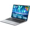 AUKABREX Notebook Win 11, 15,6 Pollici PC Portatile 16GB RAM 512GB SSD, Celeron N5095 CPU, Webcam+BT4.2+USB3.0, Laptop Digitale Tastiera Retroilluminata/Sblocco Impronta Digitale, 180° Flip IPS Schermo