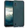 kwmobile Custodia Compatibile con Samsung Galaxy A10 Cover - Back Case Morbida - Protezione in Silicone TPU Effetto Metallizzato petrolio metallizzato