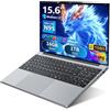 AUKABREX Win11 Notebook, 15.6 Pollici PC Portatile 16GB RAM DDR4 1TB SSD, 180° Flip FHD 1080P Laptop Office 365, Celeron N95 CPU, Webcam/BT4.2/USB3.0, Tastiera Retroilluminata/Sblocco Impronta Digitale