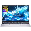 AUKABREX 15.6 Pollici PC Portatile 16GB RAM 512GB SSD, Windows 11 Notebook Celeron N95 CPU, 180° Flip Laptop FHD 1920*1080, Tastiera Retroilluminata, Sblocco Impronta Digitale, USB3.0+BT4.2+Webcam+Mini-HDMI