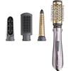 BaByliss Air Style 1000, Spazzola ad aria 4 accessori intercambiabili, asciuga, liscia, dona volume, modella, funzione ionica anti-crespo, grigio & bronzo, AS136E
