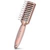 Navaris Spazzola a Ventaglio per Capelli - Spazzola Forata Anti-Nodi Asciugatura Rapida - Vent Brush per Asciugare Stirare - Manico Morbido - Rosa