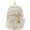 EVEOUT Zainetti per bambini con Pendenti e badge Grande Nylon Borse a zainetto Zaini Casual per ragazze Donna Borsa da scuola multitasche