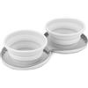 Navaris 2X Ciotole per Cani da Viaggio - Ciotole Cani Pieghevoli - Ciotole Cani Portatili - Ciotola Cane Gatto - Set Ciotole Cane - Ciotola Silicone