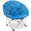 Navaris Sedia Pieghevole XXL Moon Chair - Extra Large Max. 150kg Tonda Imbottita - con Borsa da Trasporto Portatile per Campeggio Pesca Escursioni