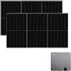 Midea - Impianto Kit fotovoltaico Midea con Inverter Ibrido da 6 kw e 12 Pannelli fotovoltaici Ja Solar da 535w