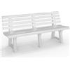 IPAE PROGARDEN Panchina da Giardino in Plastica 145x49x74h cm colore Bianca - 89000 Orchidea