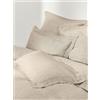 Westwing Collection Copripiumino in lino Linna con bordo Oxford - Taupe